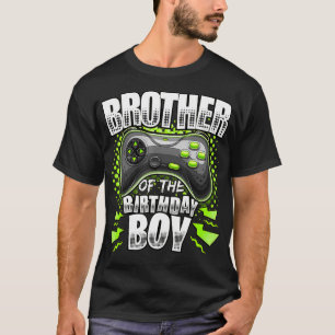Broer van de Birthday Boy Matching Video Game Bi T-shirt