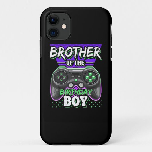 Broer van de Birthday Boy Matching Video Game Case-Mate iPhone Case (Achterkant)