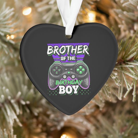 Broer van de Birthday Boy Matching Video Game Ornament (Boom)