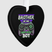 Broer van de Birthday Boy Matching Video Game Ornament (voorkant)