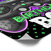 Broer van de Birthday Boy Matching Video Game Poster (Hoek)