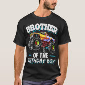 Broer van de Birthday Boy Monster Truck Birthday T-shirt (Voorkant)