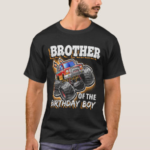Broer van de Birthday Boy Monster Truck Birthday T-shirt