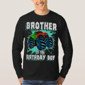 Broer van de Birthday Boy Monster Truck Birthday T-shirt (Voorkant)