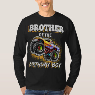 Broer van de Birthday Boy Monster Truck Birthday T-shirt