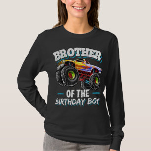Broer van de Birthday Boy Monster Truck Birthday T-shirt
