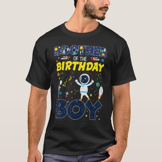 Broer van de 'Birthday Boy Space Matching Planets' T-shirt (Voorkant)