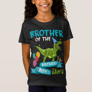 Broer van de Birthday Boy T-Rex Dinosaur Birthda T-shirt