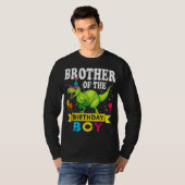 Broer van de Birthday Boy T-Rex RAWR Dinosaur Bi T-shirt (Voorkant volledig)