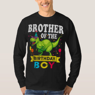 Broer van de Birthday Boy T-Rex RAWR Dinosaur Bi T-shirt