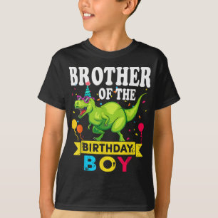 Broer van de Birthday Boy T-Rex RAWR Dinosaur Bi T-shirt