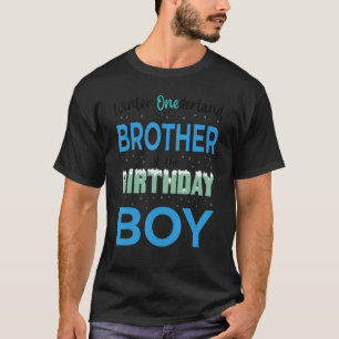 Broer van de Birthday Boy Winter Onederland Fam T-shirt