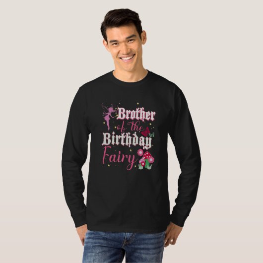 Broer van de Birthday Fairy Princess Mushroom Bu T-shirt (Voorkant volledig)