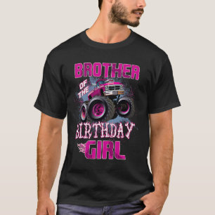 Broer van de 'Birthday Girl Monster Truck' 1st T-shirt