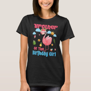 Broer van de Birthday Girls Tropische Flamingo Fa T-shirt