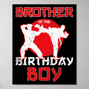 Broer van de Birthday Karate Taekwondo Boy Marti Poster