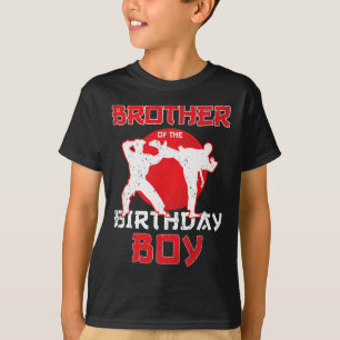 Broer van de Birthday Karate Taekwondo Boy Marti T-shirt
