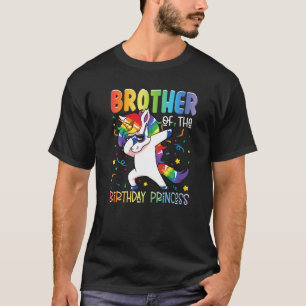 Broer van de Birthday Princess Girl Dabbing Uni T-shirt