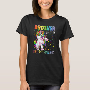 Broer van de Birthday Princess Girl Flossing Un T-shirt