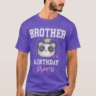 Broer van de Birthday prinses Cute Panda Beer B T-shirt