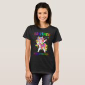 Broer van de Birthday prinses Dabbing Unicorn G T-shirt (Voorkant volledig)