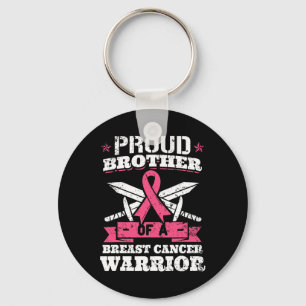 Broer van de Borstkanker Krijger Roze Bewustzijn R Sleutelhanger