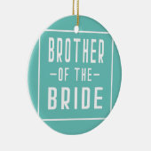 Broer van de Bride Bachelor Matching Group Big Keramisch Ornament (Rechts)
