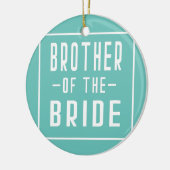 Broer van de Bride Bachelor Matching Group Big Keramisch Ornament (Links)