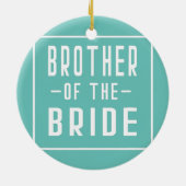 Broer van de Bride Bachelor Matching Group Big Keramisch Ornament (Achterkant)