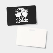 Broer van de bride badge (Front & Back)