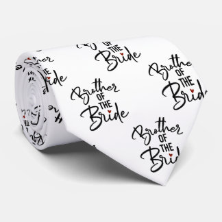 Broer van de Bride Black and White Stropdas