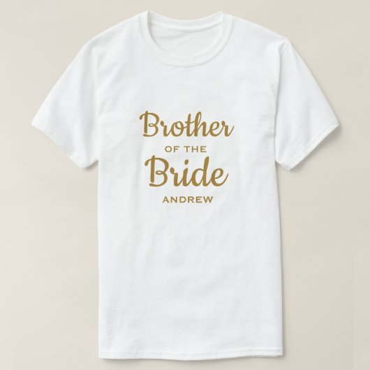 Broer van de Bride Custom T-Shirt (Design voorkant)