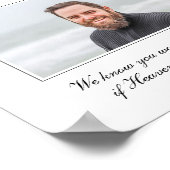 Broer van de Bride Foto Memorial Chairman Wedding Poster (Hoek)