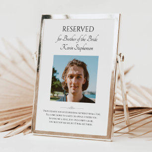 Broer van de Bride foto Save A Seat Memorial Poster