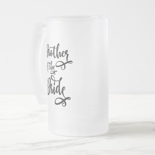 Broer van de bride matglas bierpul (Voorkant links)