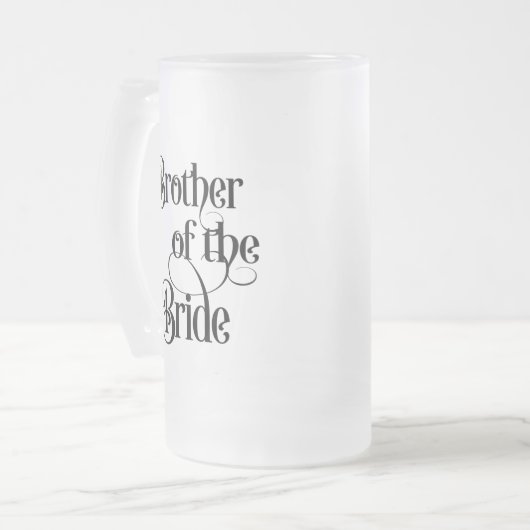 Broer van de bride matglas bierpul (Voorkant links)