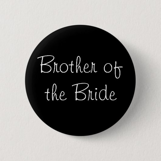 Broer van de Bride Pin Ronde Button 5,7 Cm (Voorkant)