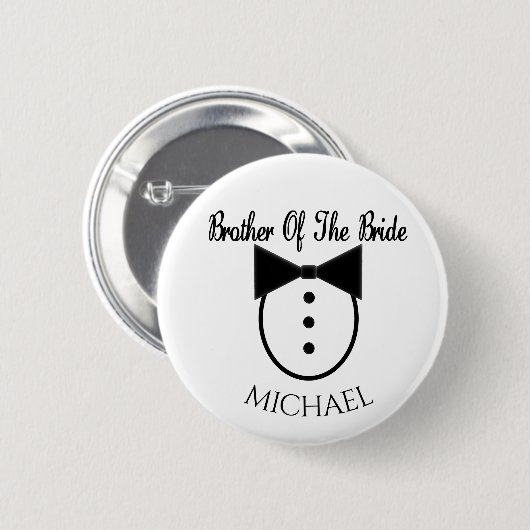 Broer van de bride ronde button 5,7 cm (Voorkant /achterkant)