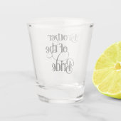 Broer van de bride shot glas (Achterkant)