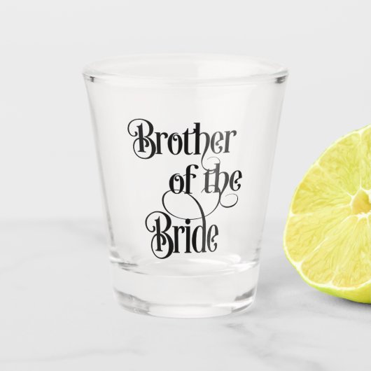 Broer van de bride shot glas (Voorkant)