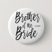 Broer van de bride | Steekproefwedstrijd Ronde Button 5,7 Cm (Voorkant)
