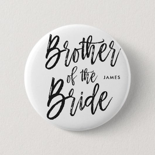 Broer van de bride | Steekproefwedstrijd Ronde Button 5,7 Cm (Voorkant)