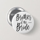 Broer van de bride | Steekproefwedstrijd Ronde Button 5,7 Cm (Voorkant /achterkant)
