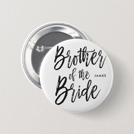 Broer van de bride | Steekproefwedstrijd Ronde Button 5,7 Cm (Voorkant /achterkant)