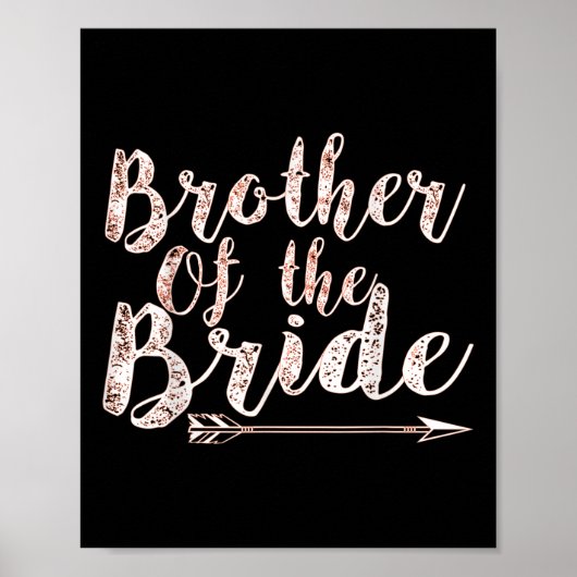 Broer van de bruid bruidegom bruiloft vrijgezellen poster (Voorkant)