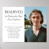 Broer van de bruid in hemel foto-herinnering trouw poster (Voorkant)