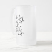 Broer van de bruid matglas bierpul (Voorkant links)