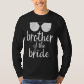 Broer van de bruidbruidbruinzonnebril t-shirt (Voorkant)