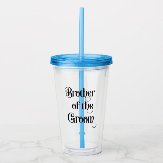 Broer van de bruidegom acryl drinkbeker (Voorkant)