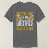 Broer van de bruidegom bier t-shirt (Design voorkant)